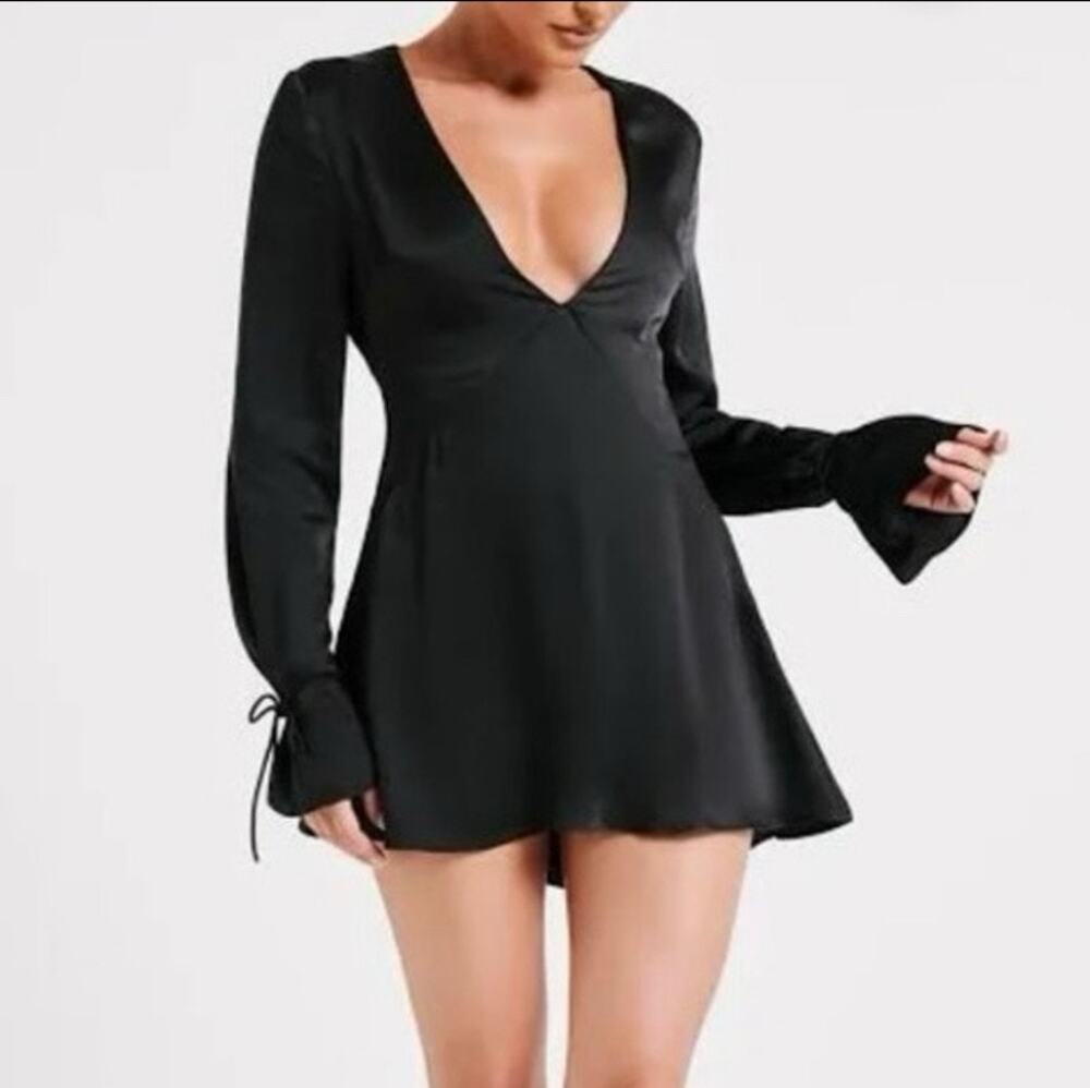 NWT! Womens Meshki Rosario Black Mini Dress Size XS